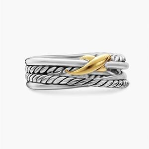 David Yurman Silver and 18k Gold Women's Ring